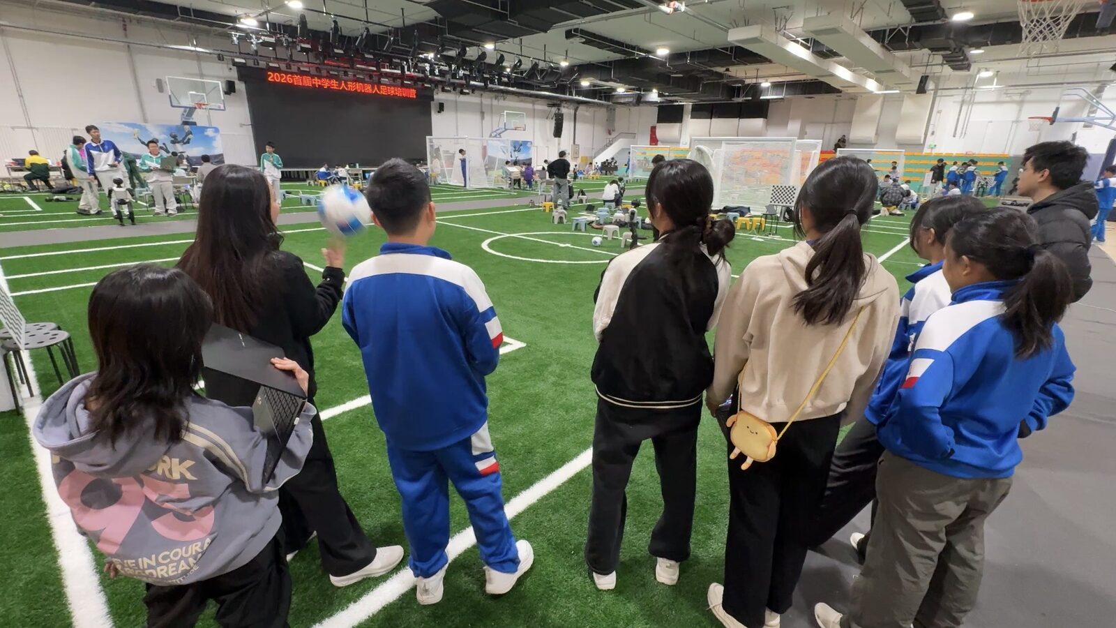 The training venue during a practice session